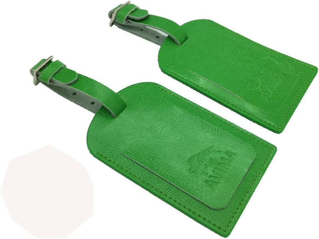 Leather Luggage Tag by | Bag Tags Suitcase Tags Identifiers Travel Tags 2Pc