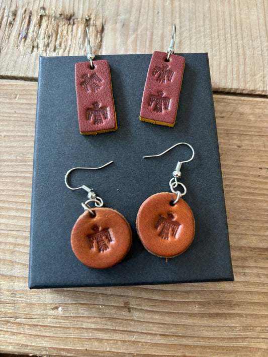 Leather earrings