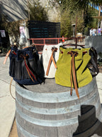 Barbara Bucket Bag – Handcrafted Leather & Denim