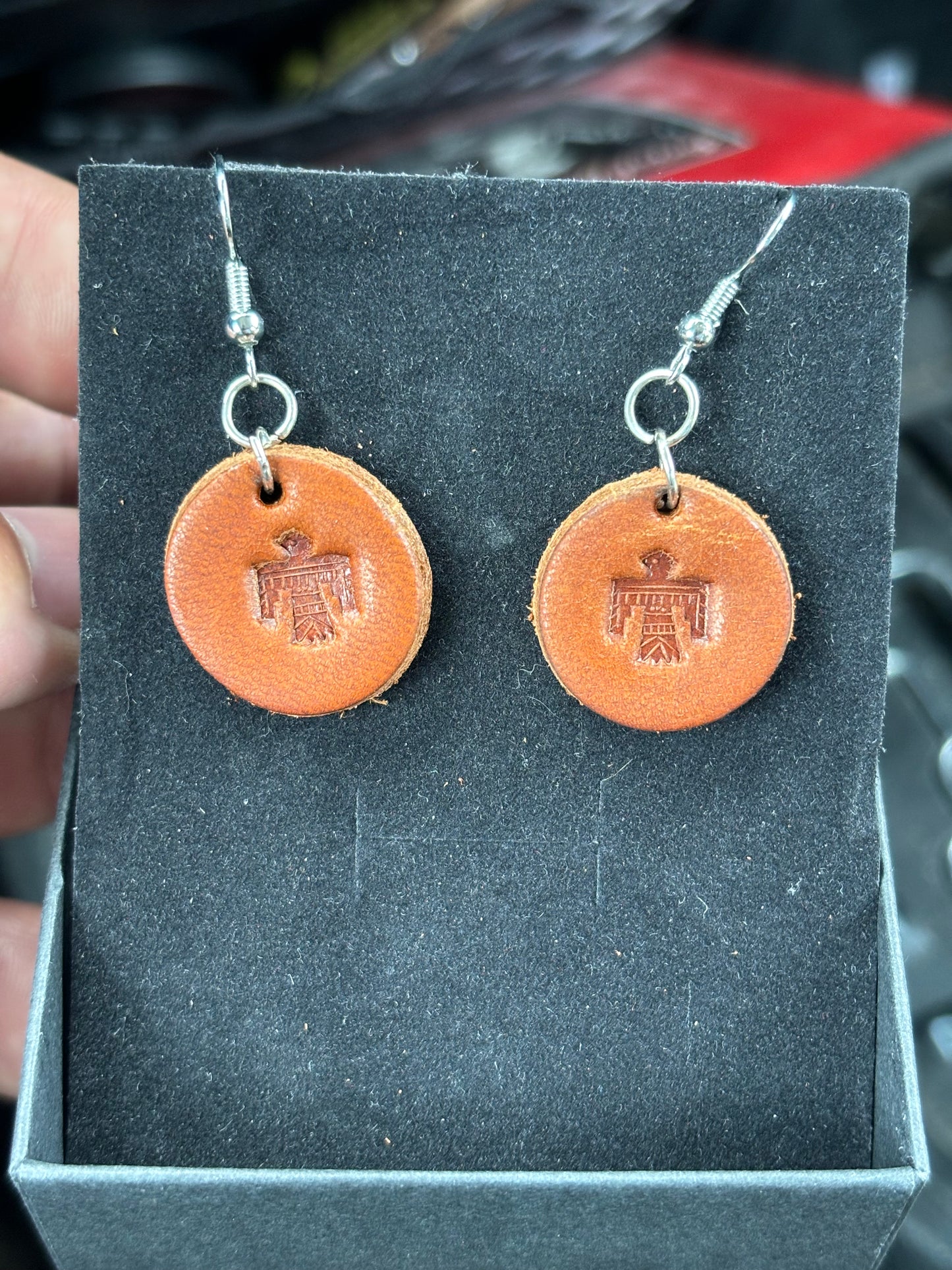 Leather earrings