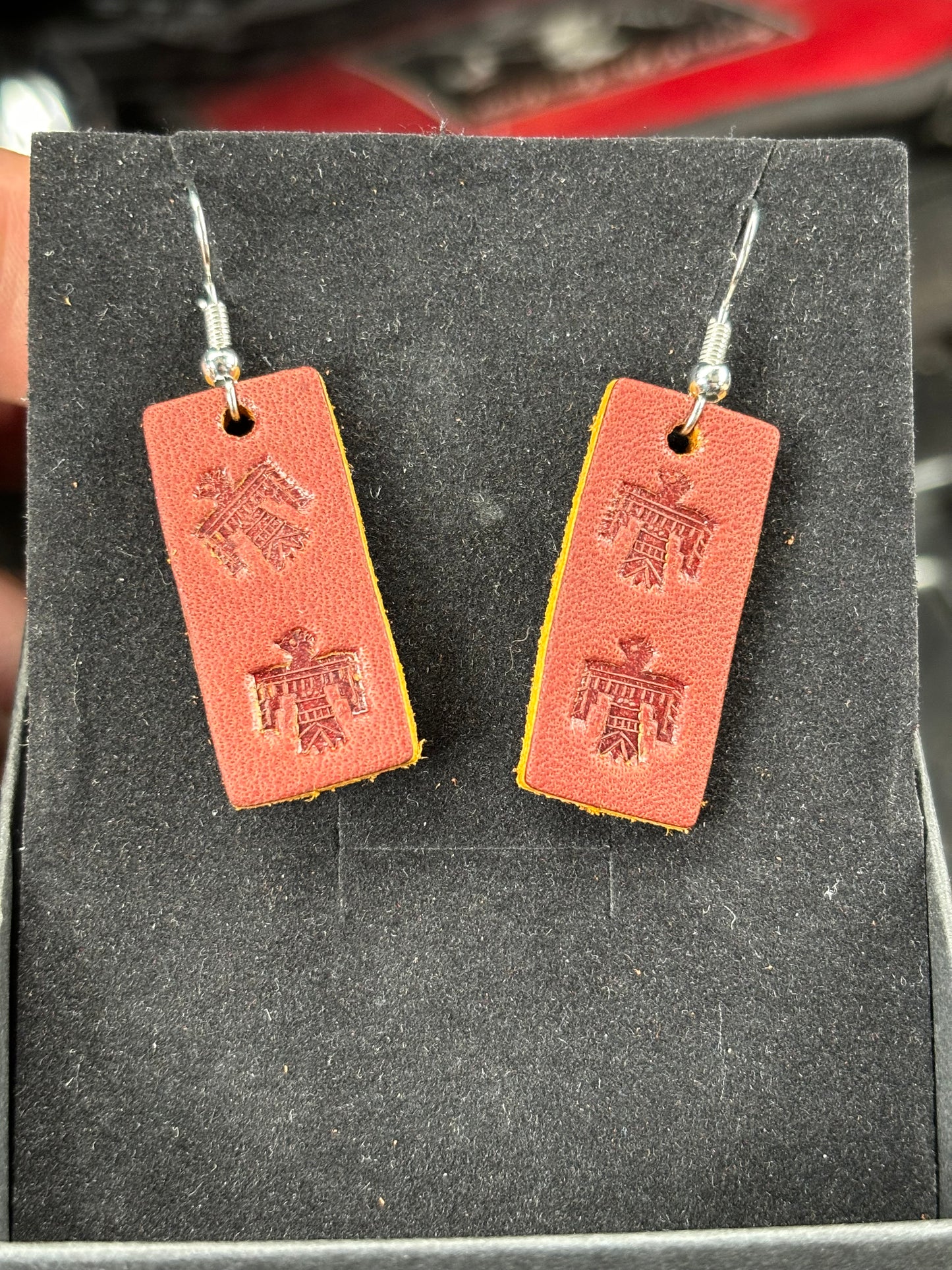 Leather earrings