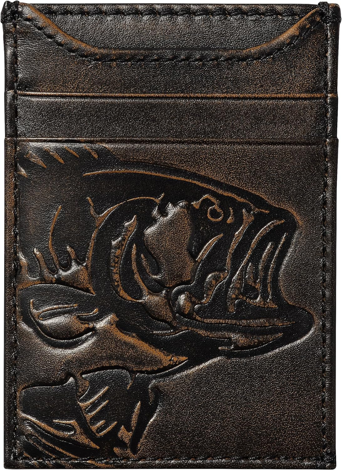 Bass Fish Money Clip Wallet | Slim Card Holder | Super Strong Magnet Men'S Wallet | Front Pocket Wallet (Bass Fish)